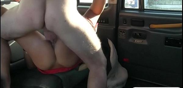  Sexy passenger railed by fraud driver in the backseat
